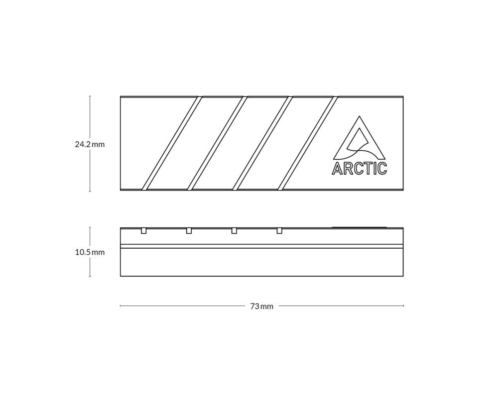 Аксесоар за съхранение Arctic охладител M.2 2280 SSD Cooler - M2 Pro 7