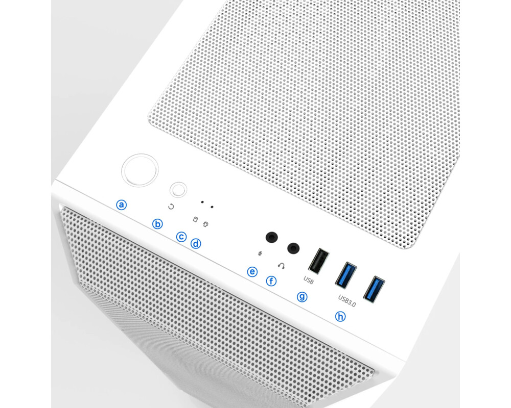 Кутия Zalman ATX - i3 NEO ARGB White - Mesh 12