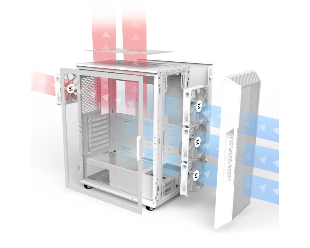 Кутия Zalman ATX - i3 NEO ARGB White - Mesh 24