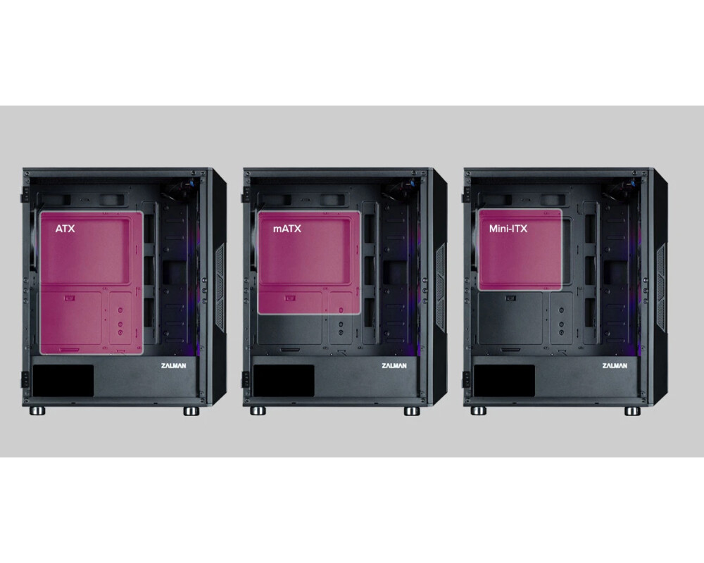 Кутия Zalman ATX - i3 NEO ARGB Black - Mesh 18