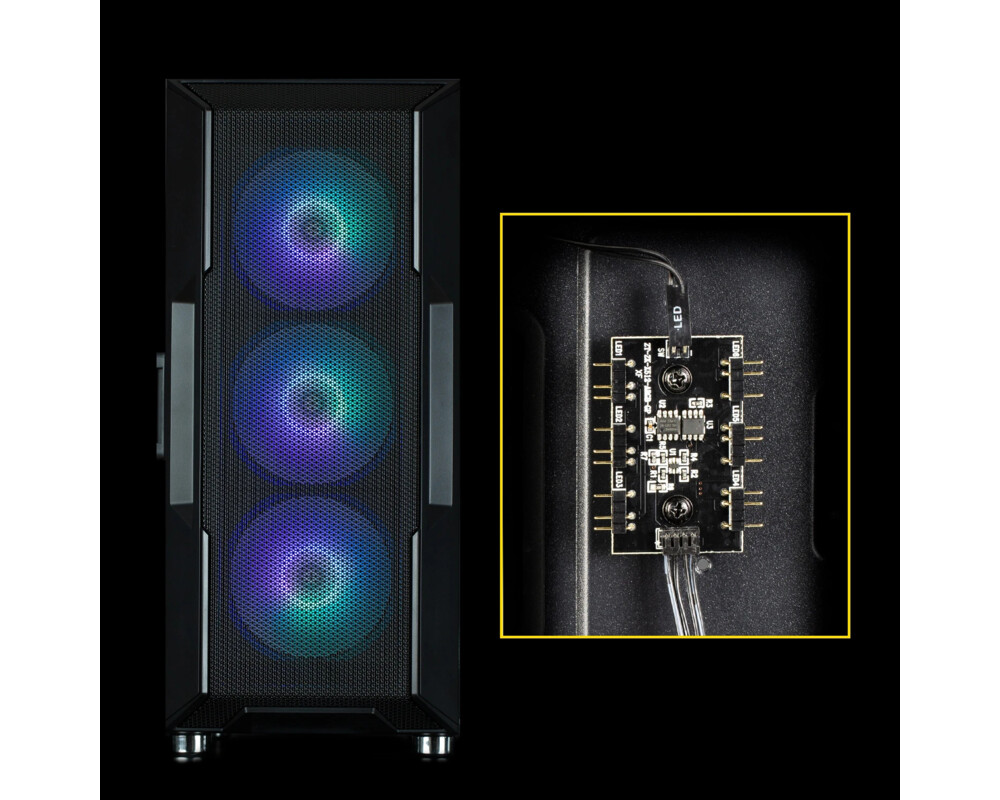 Кутия Zalman ATX - i3 NEO ARGB Black - Mesh 13
