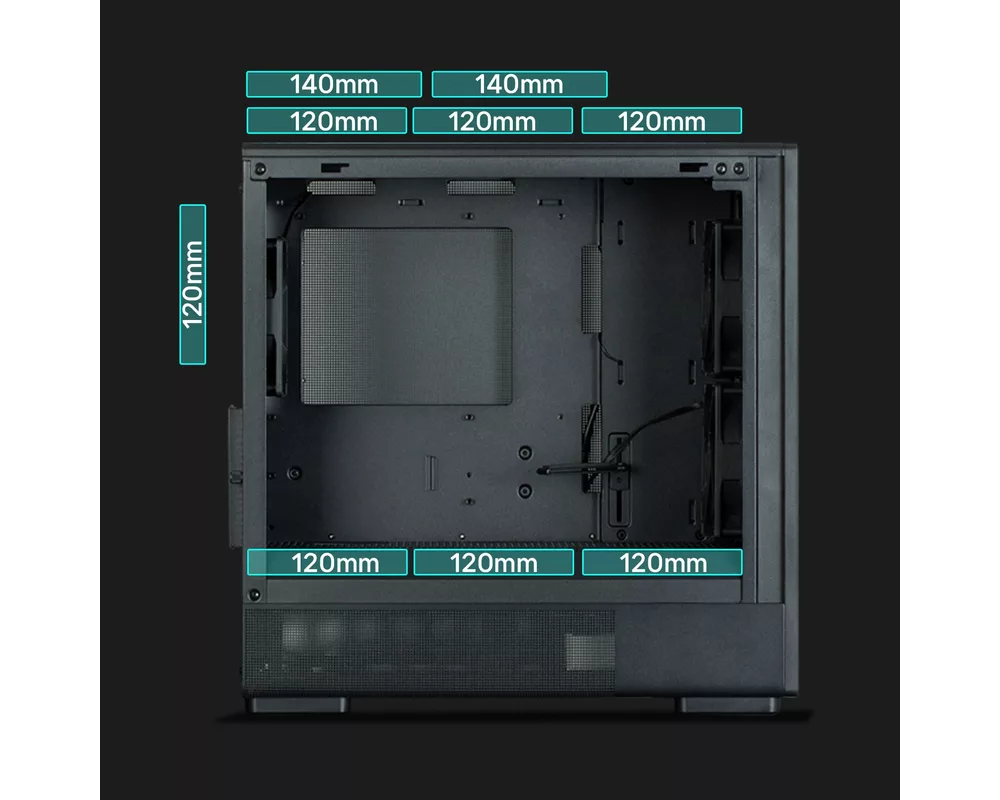 Кутия Zalman mATX - P10 NAMU BLACK - Wood 17