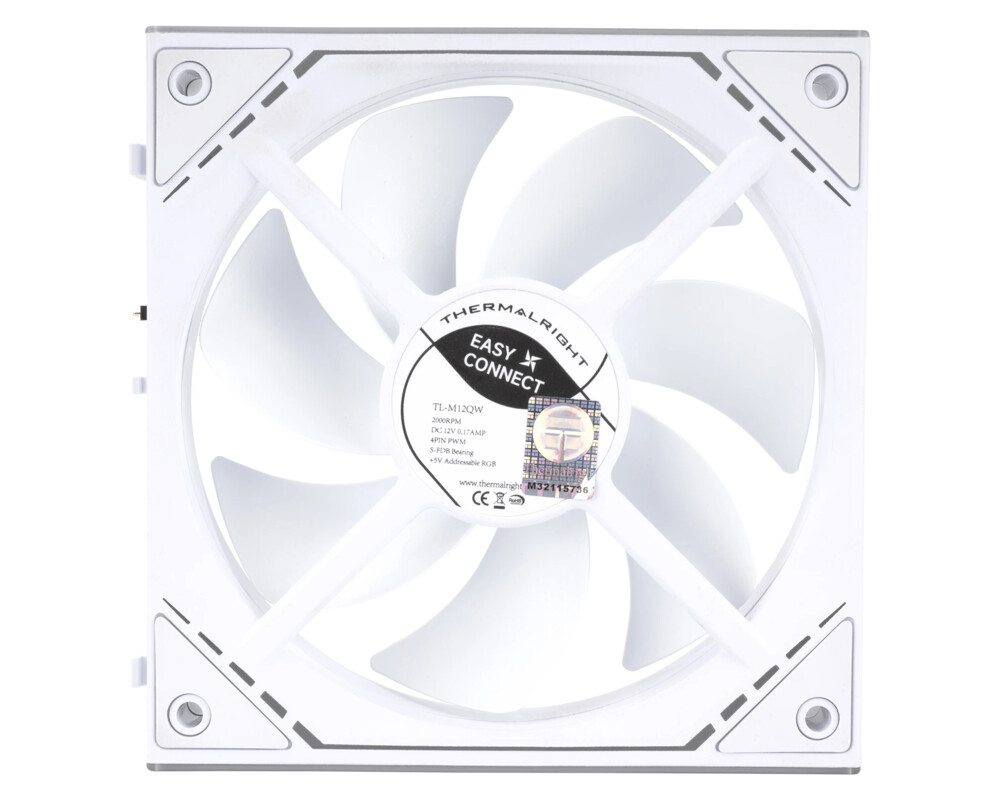 Вентилатор Thermalright Комплект вентилатори Pack 3-in-1 3x120mm - TL-M12QW x 3 - White 4