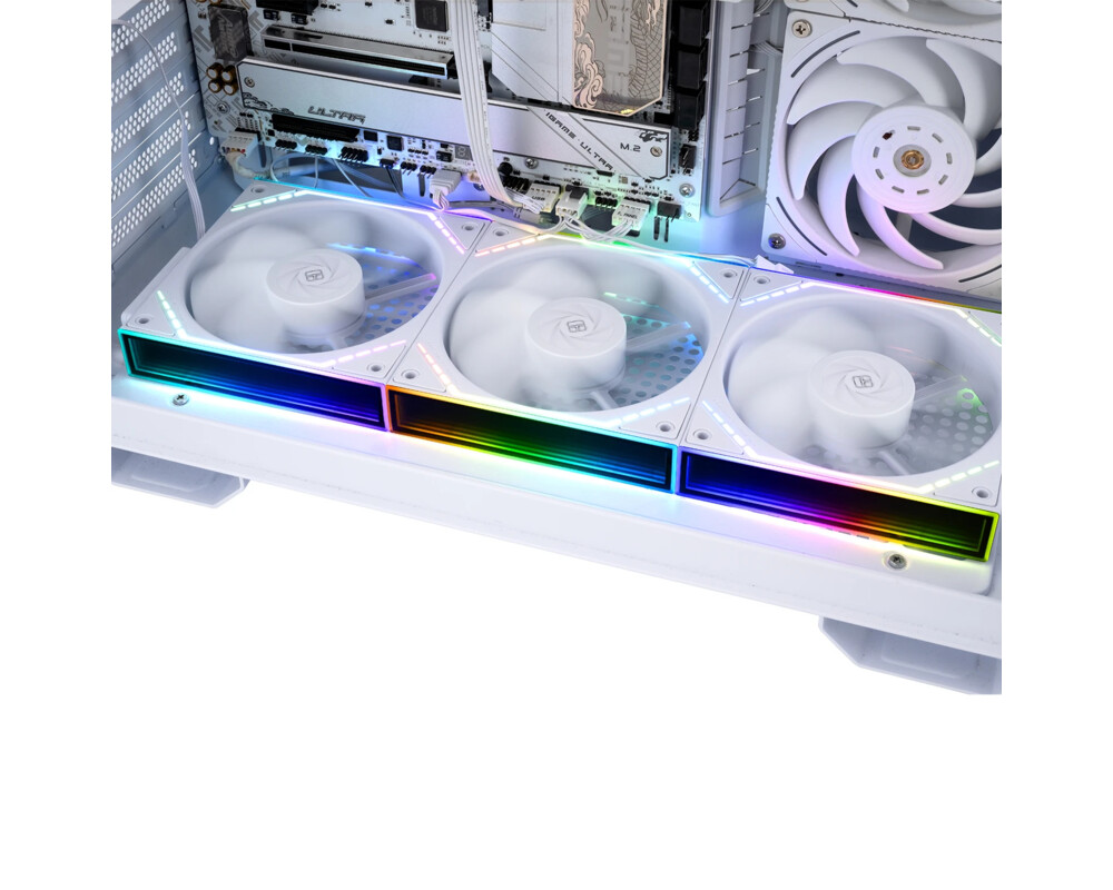 Вентилатор Thermalright Комплект вентилатори Pack 3-in-1 3x120mm - TL-M12QRW x 3 - White 10