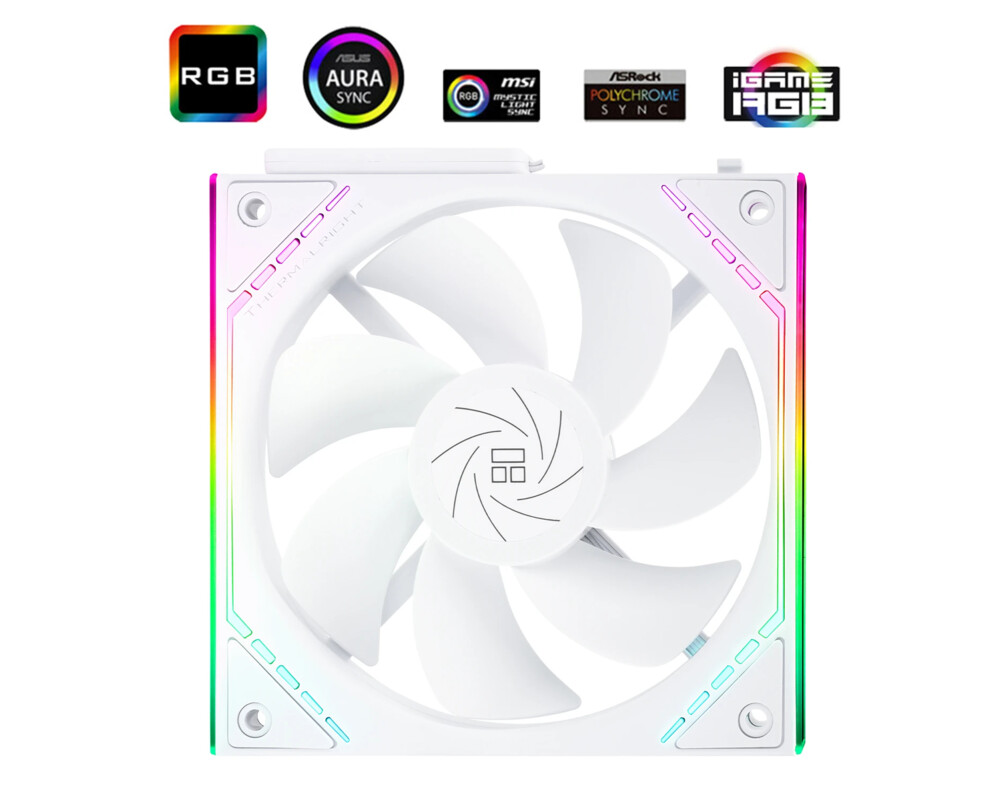 Вентилатор Thermalright Комплект вентилатори Pack 3-in-1 3x120mm - TL-M12QRW x 3 - White 3