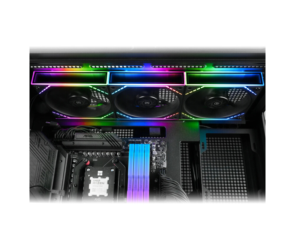 Вентилатор Thermalright Комплект вентилатори Pack 3-in-1 3x120mm - TL-M12Q x 3 - Infinity Mirror 10