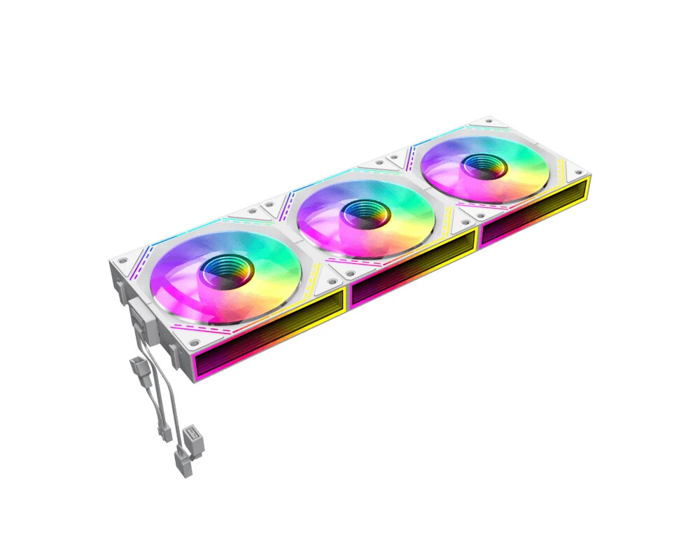 Вентилатор Gamemax Комплект вентилатори Pack 3-in-1 3x120mm - FN12A-S3I-RW White