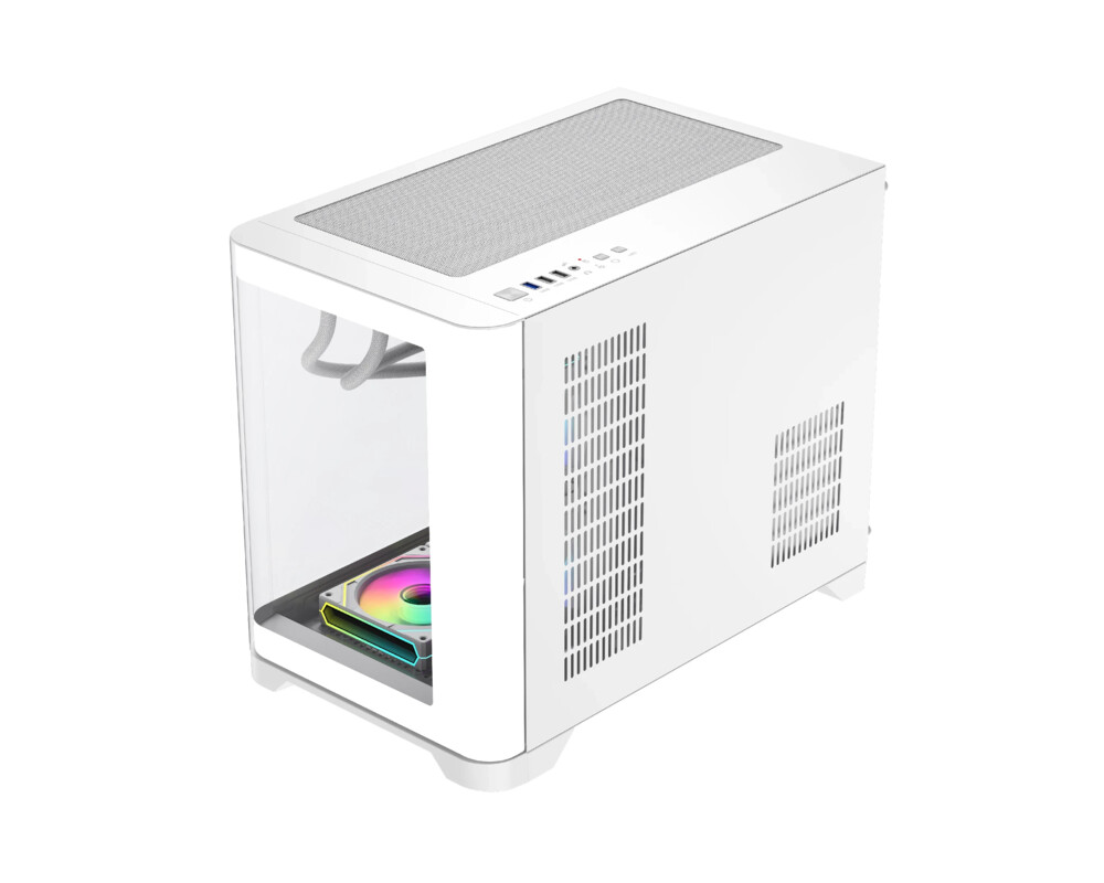 Кутия Gamemax mATX - HYPE-M White - 3 x 120 mm... 6