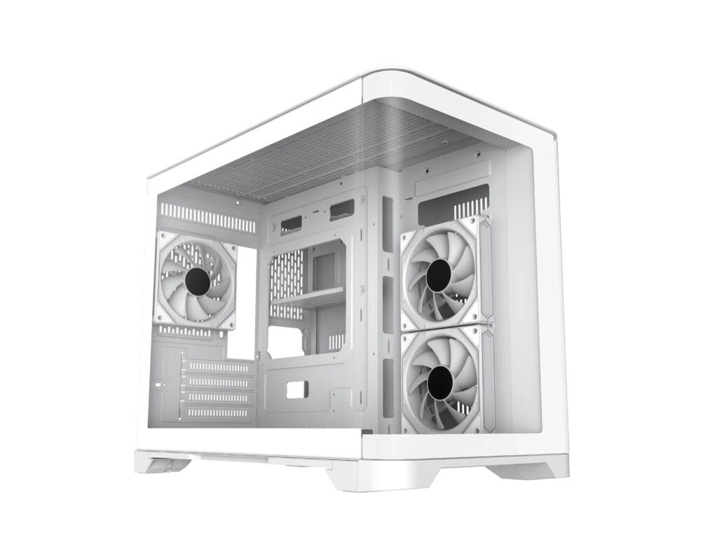 Кутия Gamemax mATX - HYPE-M White - 3 x 120 mm... 7