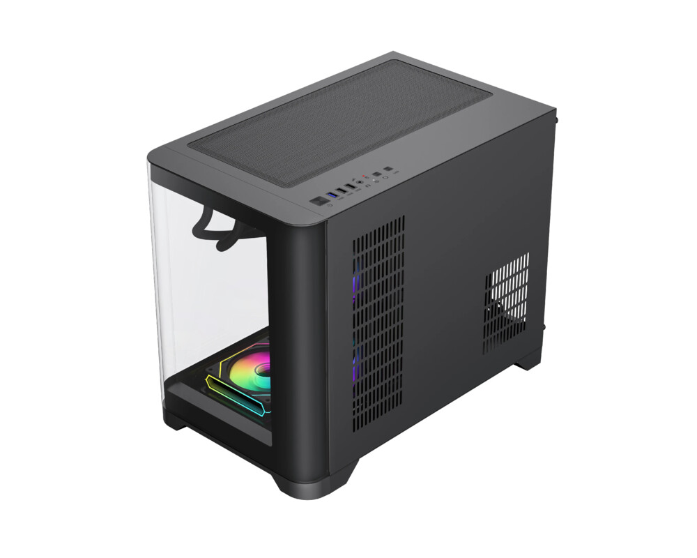 Кутия Gamemax mATX - HYPE-M Black - 3 x 120 mm... 5