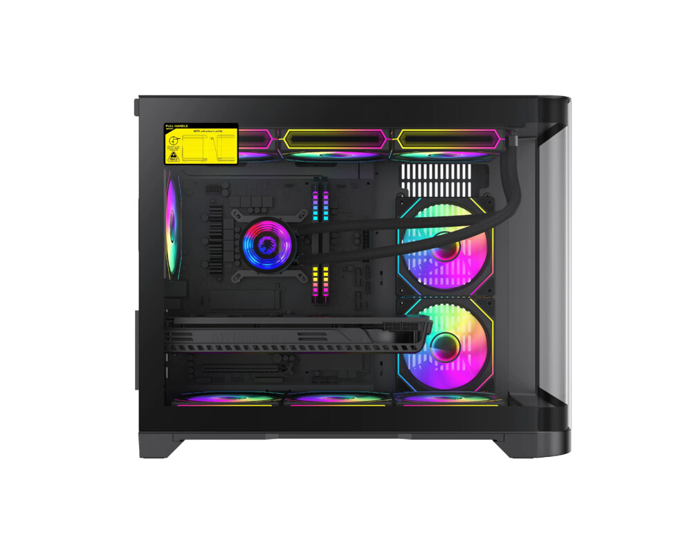 Кутия Gamemax mATX - HYPE-M Black - 3 x 120 mm... 3