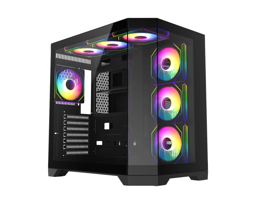 Кутия Gamemax ATX - HYPE-A Black - 4 x 120 mm... 2