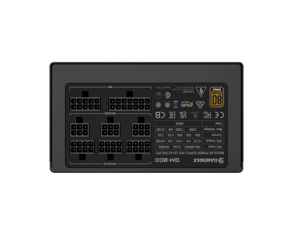 Захранване Gamemax 800W Bronze 19