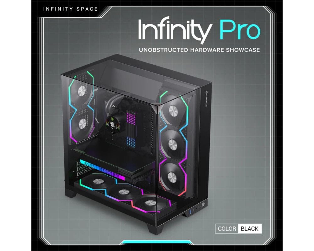 Кутия Gamemax ATX - Infinity Pro Black - 5 x 1... 8