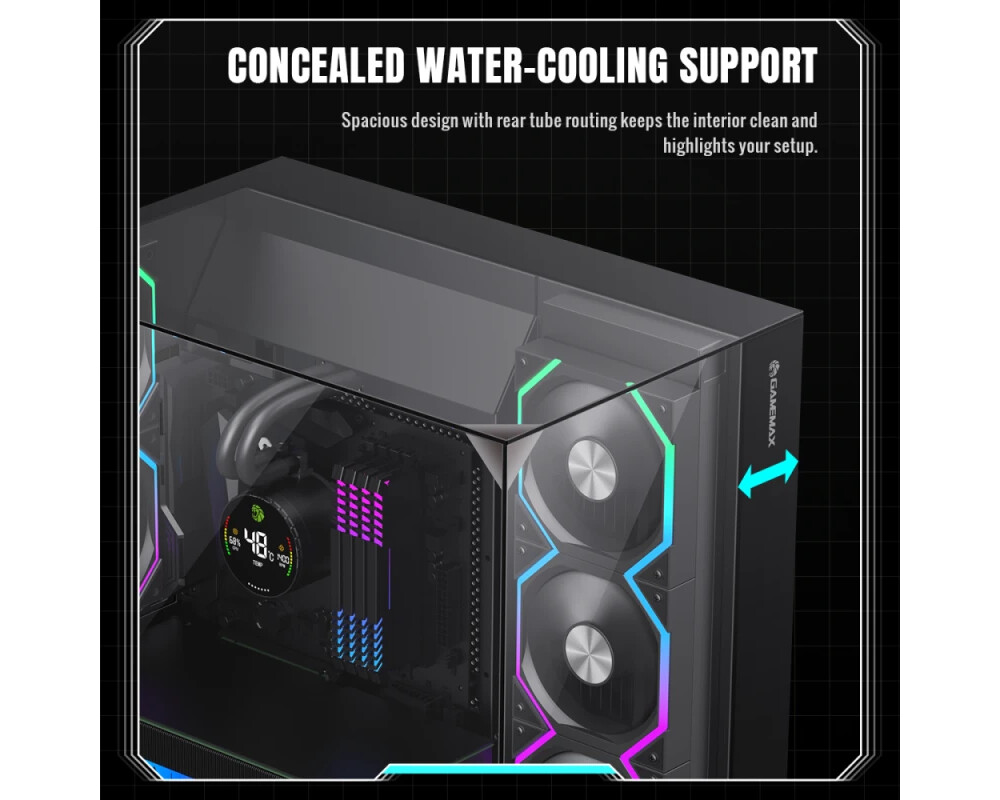 Кутия Gamemax ATX - Infinity Pro Black - 5 x 1... 7