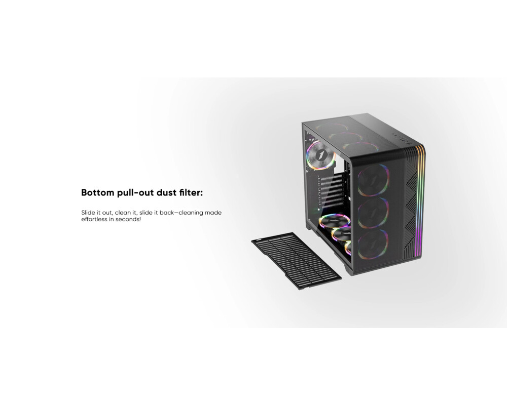 Кутия 1stPlayer ATX - VT7-BK - USB-C 12