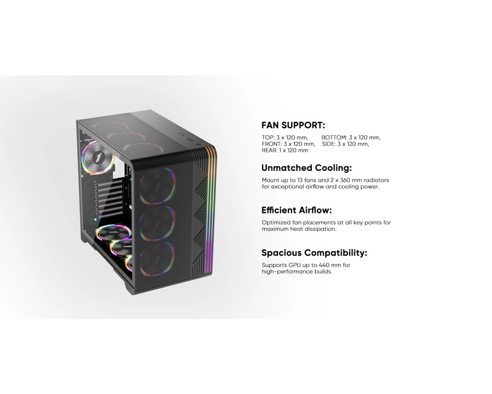 Кутия 1stPlayer ATX - VT7-BK - USB-C 7