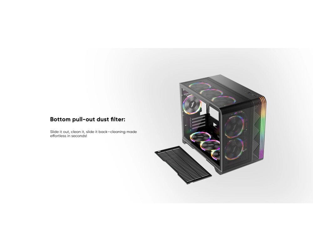 Кутия 1stPlayer mATX - VT6-BK - Mesh 6