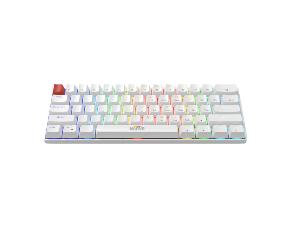Клавиатура Marvo KG933G WH Saber 61 White 2