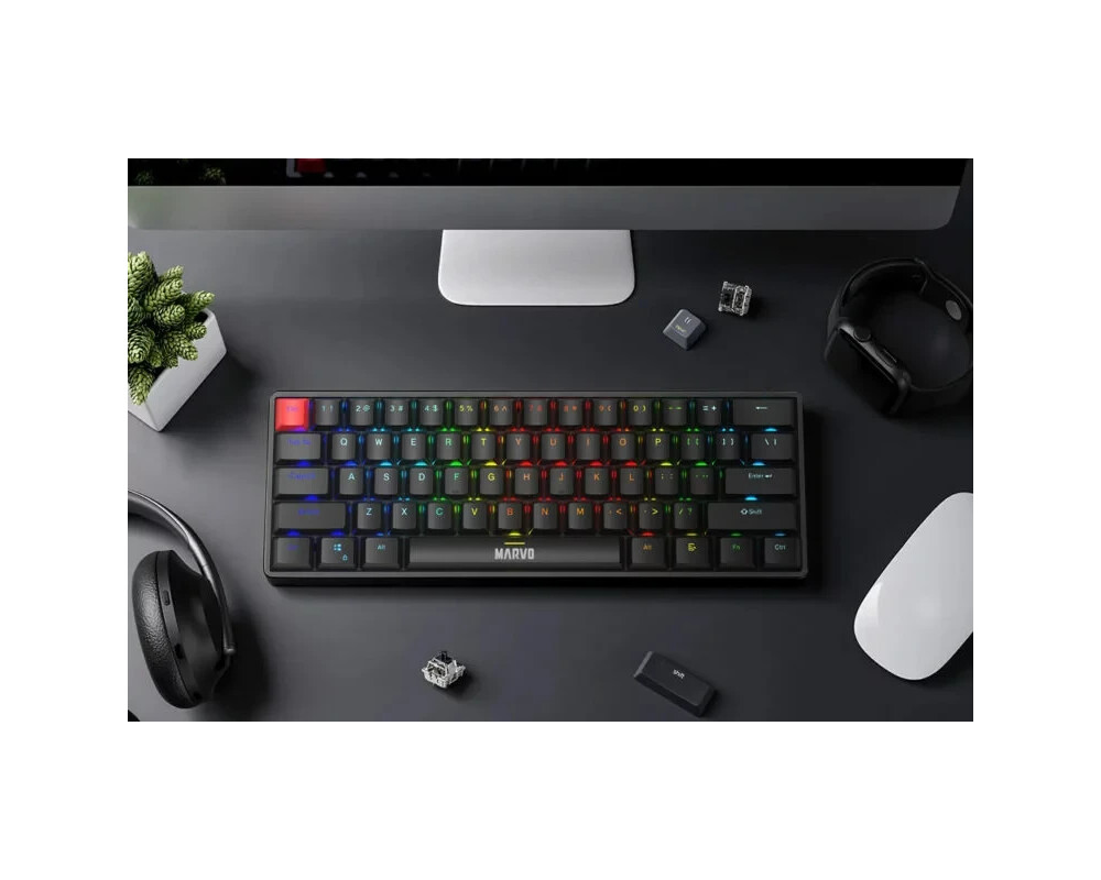 Клавиатура Marvo KG933G WH Saber 61 White 4