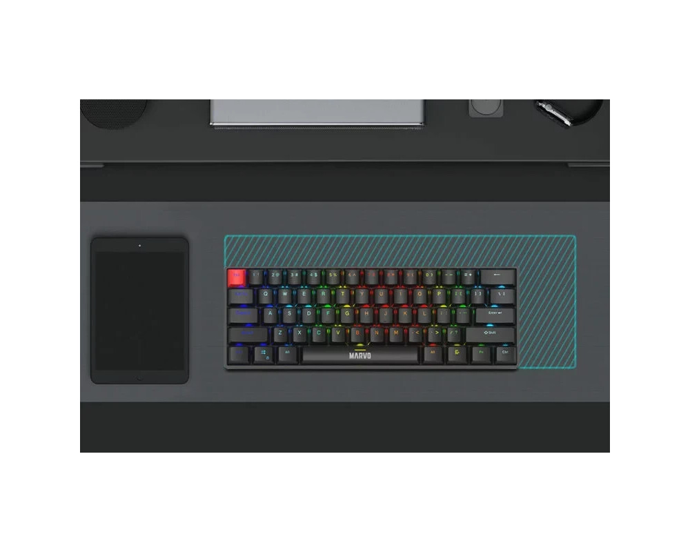 Клавиатура Marvo KG933G WH Saber 61 White 5