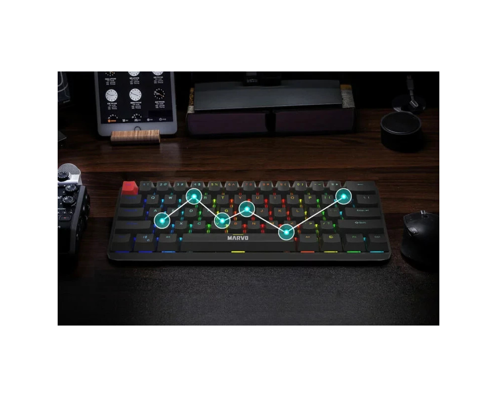 Клавиатура Marvo KG933G WH Saber 61 White 6