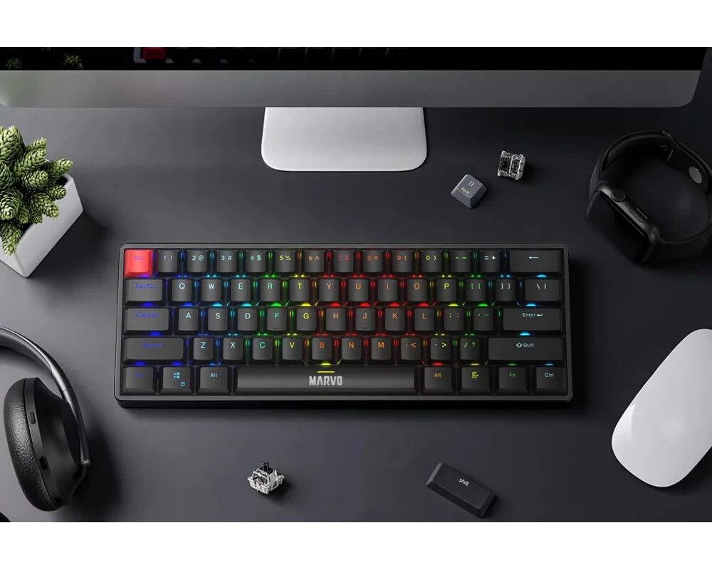 Клавиатура Marvo механична геймърска клавиатура Gaming Mechanical keyboard Saber 61 KG933G - 61 keys 4