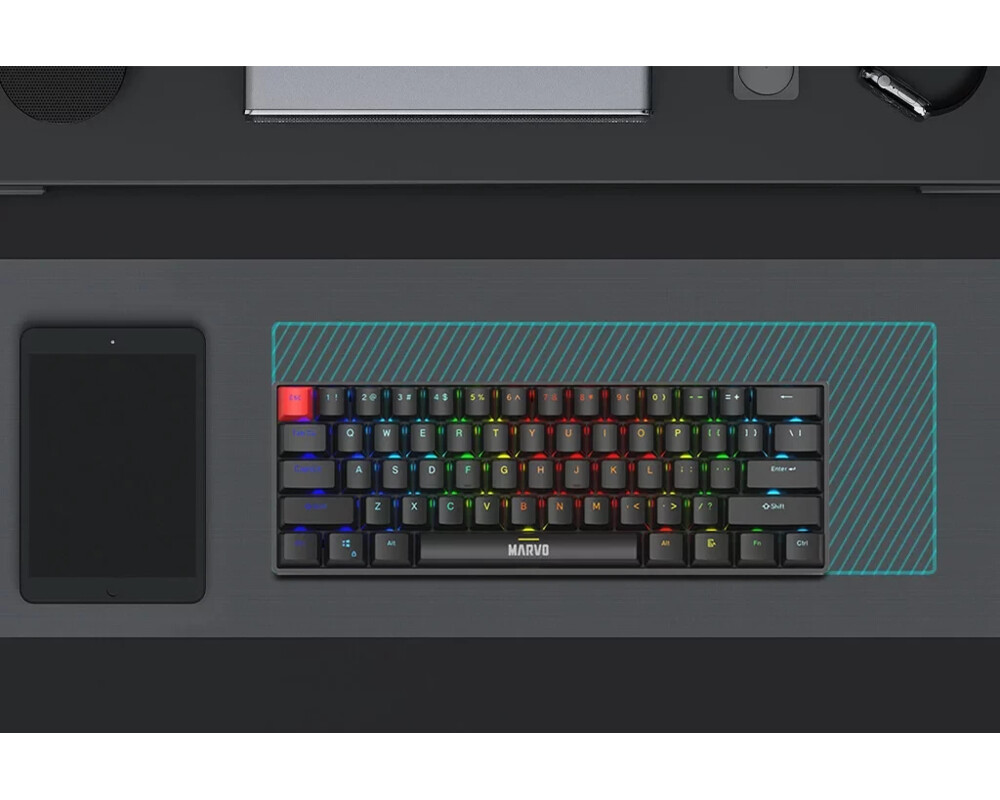 Клавиатура Marvo механична геймърска клавиатура Gaming Mechanical keyboard Saber 61 KG933G - 61 keys 5