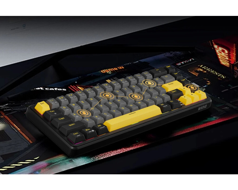 Клавиатура Marvo професионална геймърска механична клавиатура Professional Gaming Mechanical Keyboard Magma M40 KG964 - 8K 17