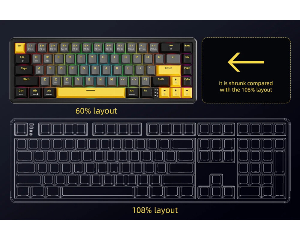 Клавиатура Marvo професионална геймърска механична клавиатура Professional Gaming Mechanical Keyboard Magma M40 KG964 - 8K 13