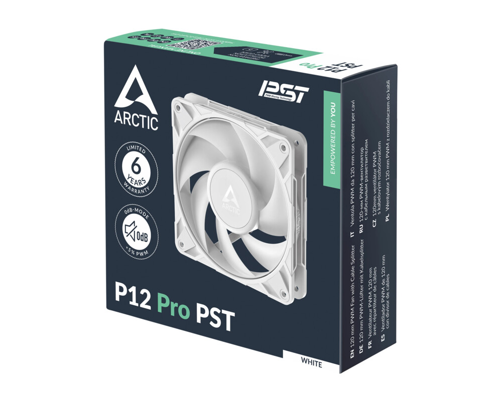 Вентилатор ARCTIC P12 Pro PST White - 120mm PWM 12