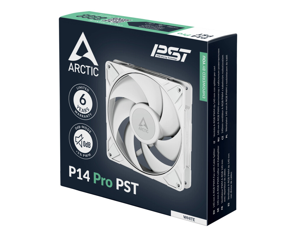 Вентилатор ARCTIC P14 Pro PST White - 140mm PWM 12