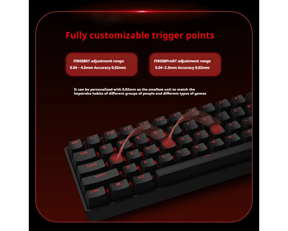 Клавиатура Madlions професионална геймърска механична клавиатура Professional Gaming Mechanical Keyboard FIRE 68 ULTRA - 8K 3