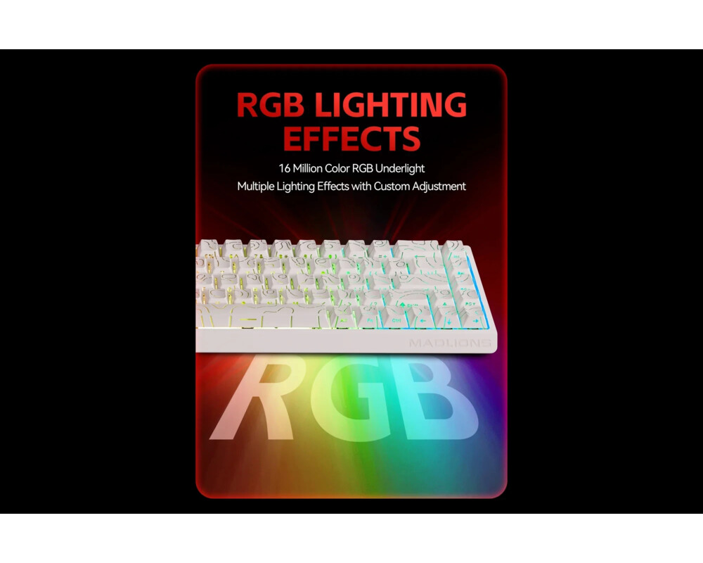 Клавиатура Madlions професионална геймърска механична клавиатура Professional Gaming Mechanical Keyboard MAD 60 PRO - Black 14