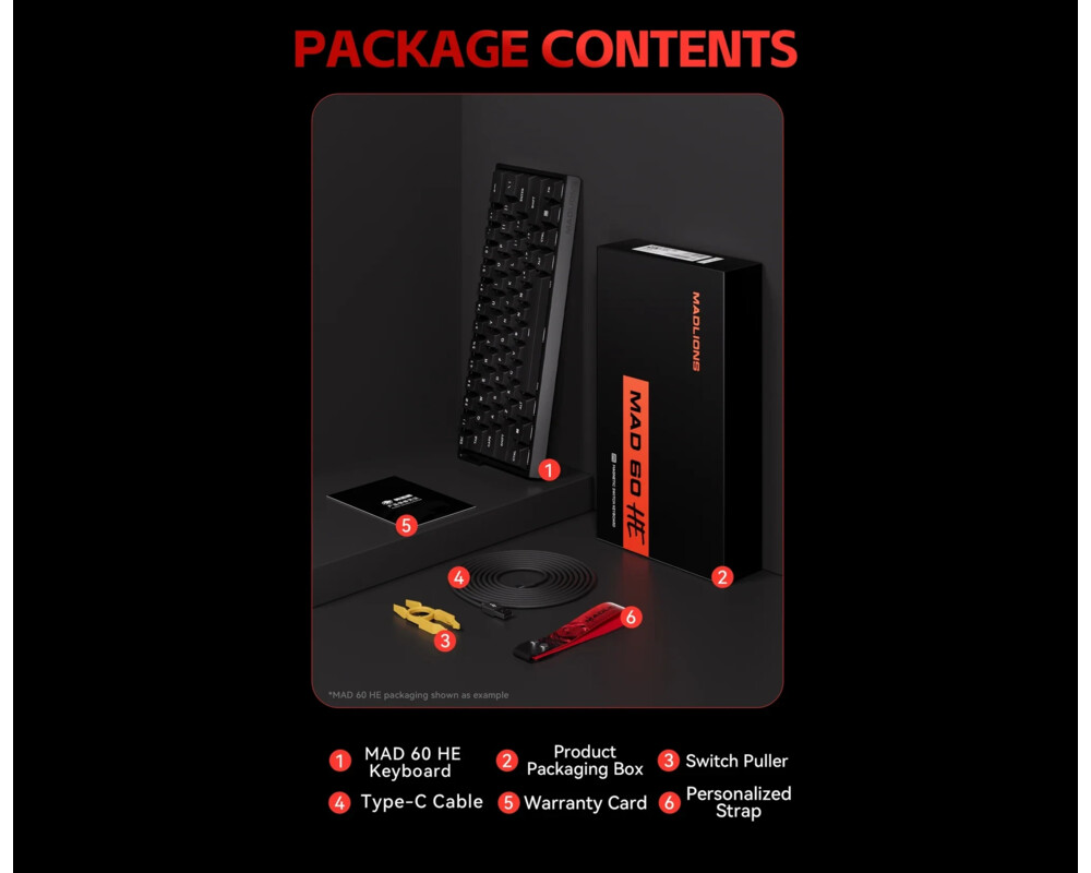 Клавиатура Madlions професионална геймърска механична клавиатура Professional Gaming Mechanical Keyboard MAD 60 PRO - Black 13