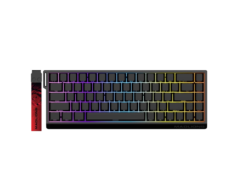 Клавиатура Madlions професионална геймърска механична клавиатура Professional Gaming Mechanical Keyboard MAD 68 PRO - Black