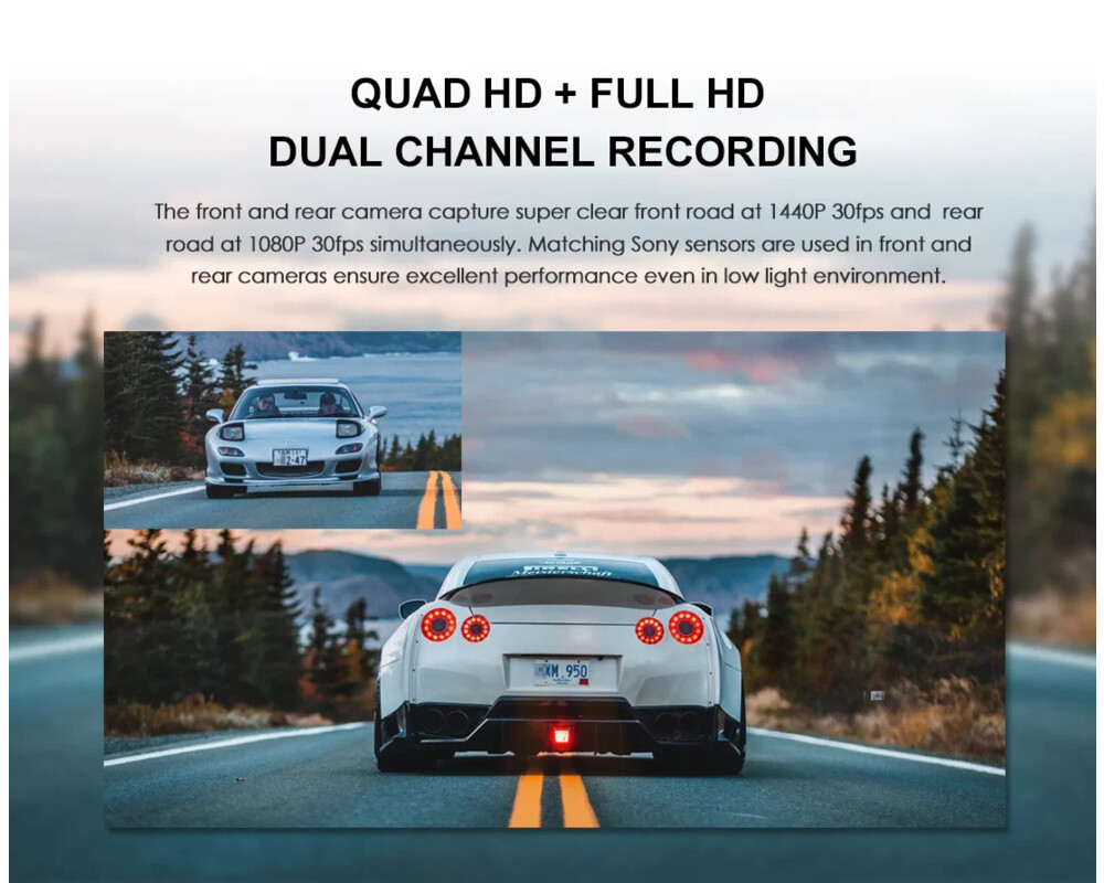 Видеорегистратор VIOFO Dash Cam A129 Plus DUO - GPS 5