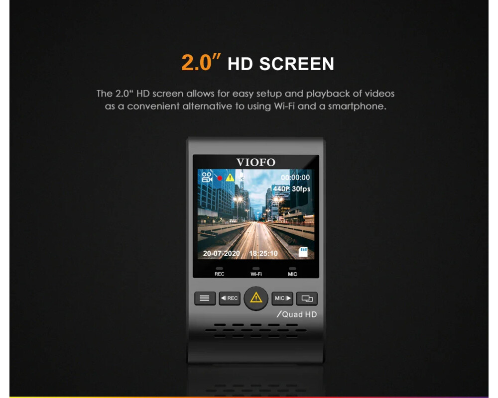 Видеорегистратор VIOFO Dash Cam A129 Plus DUO - GPS 8