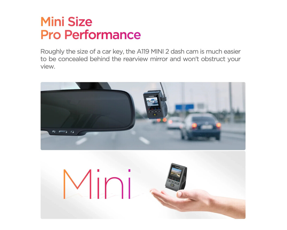 Видеорегистратор VIOFO Dash Cam A119 MINI 2 - GPS Module 12