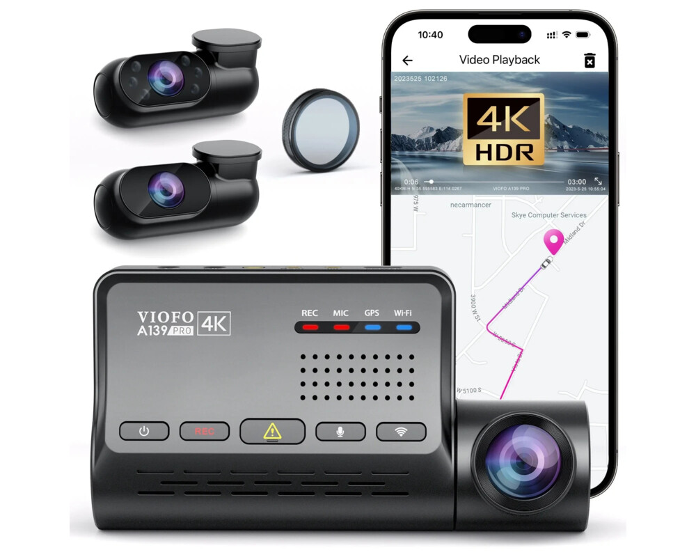 Видеорегистратор VIOFO Dash Cam A139 PRO 3 Channel - 4K UHD 2
