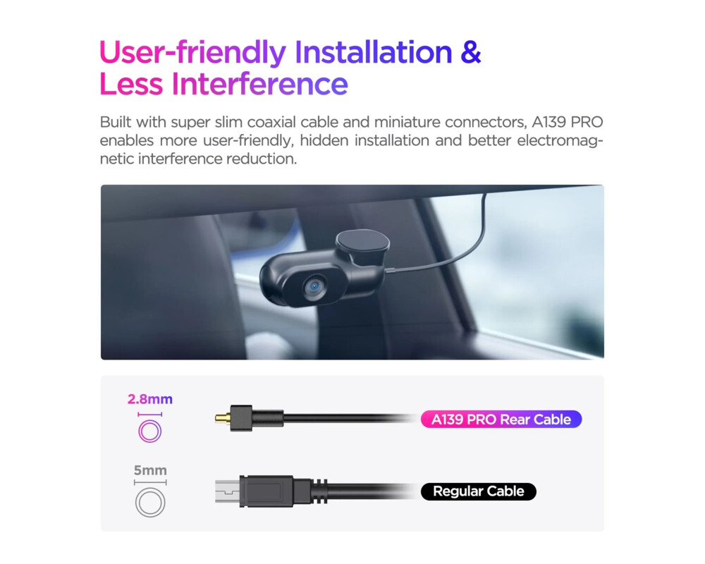 Видеорегистратор VIOFO Dash Cam A139 PRO 2 Channel - 4K UHD 8