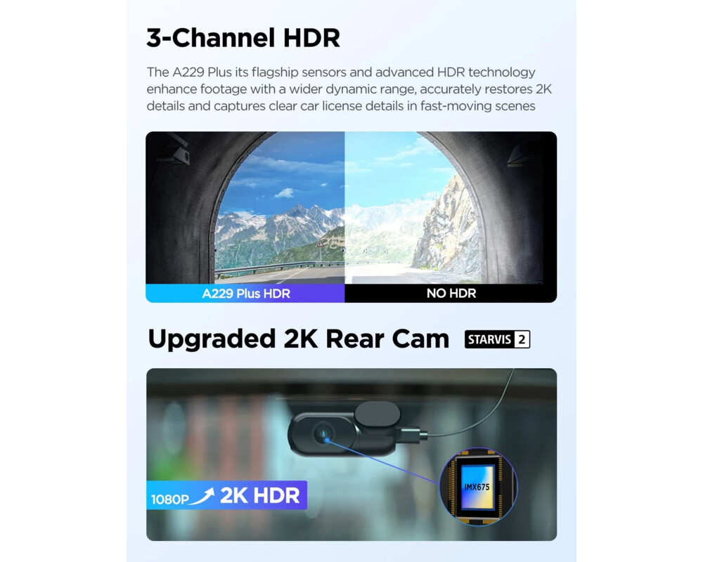 Видеорегистратор VIOFO Dash Cam A229 Plus 3 Channel - 2K 6