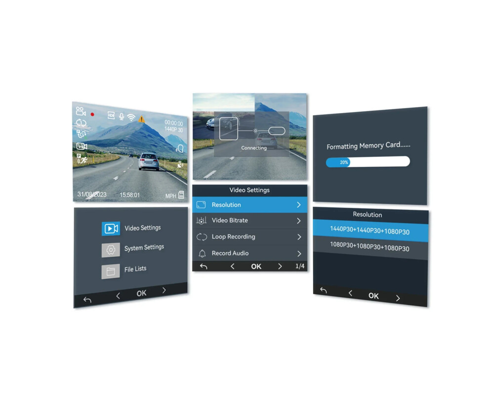Видеорегистратор VIOFO Dash Cam A229 Plus 3 Channel - 2K 18