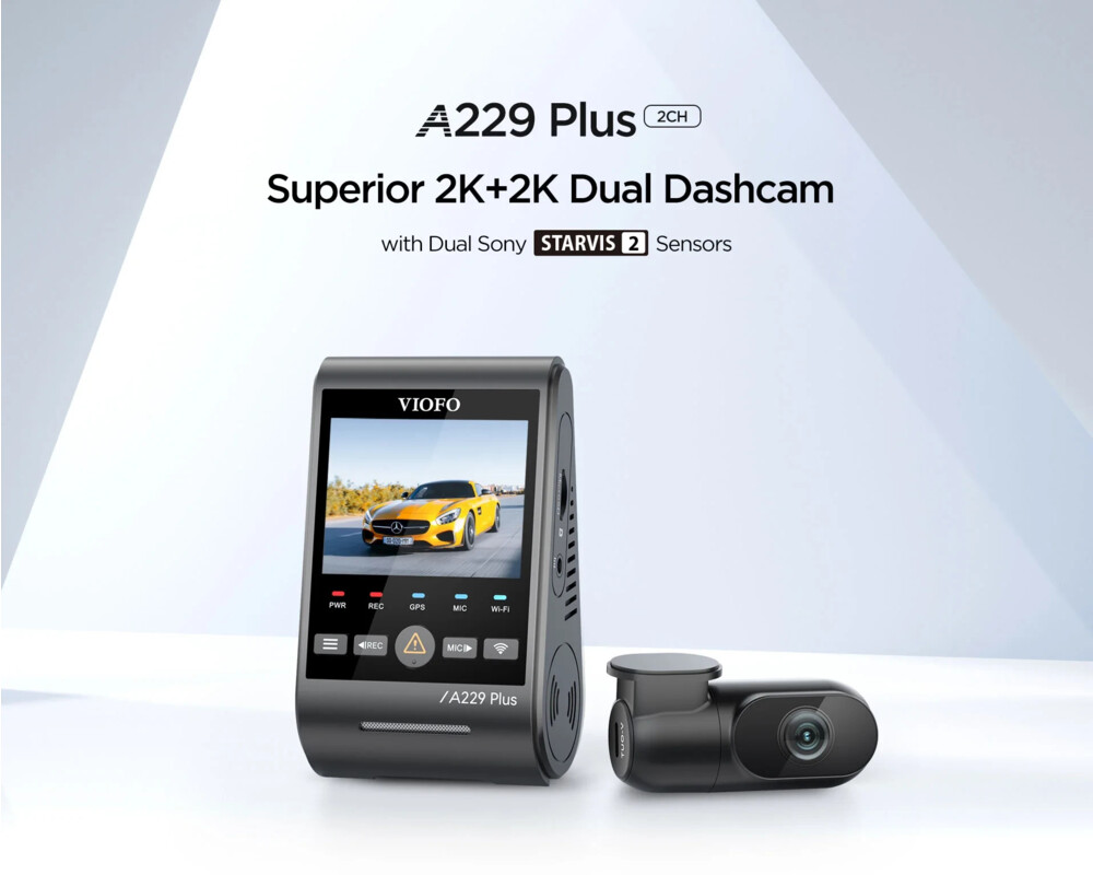 Видеорегистратор VIOFO Dash Cam A229 Plus 2 Channel - 2K 16