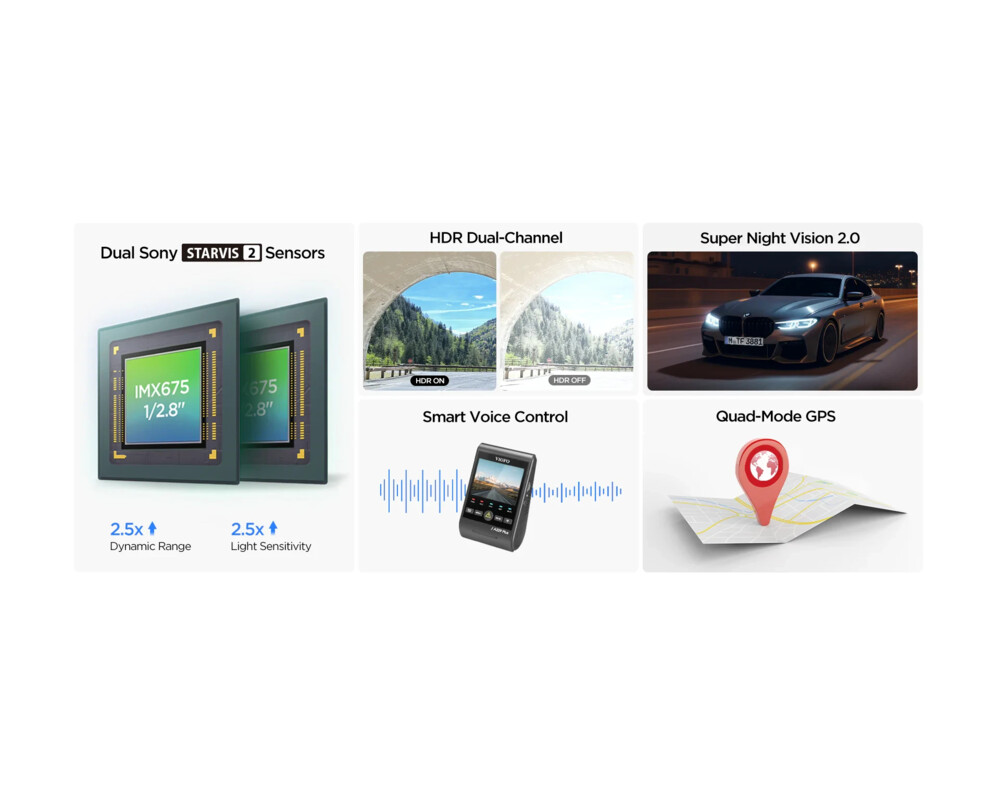 Видеорегистратор VIOFO Dash Cam A229 Plus 2 Channel - 2K 18