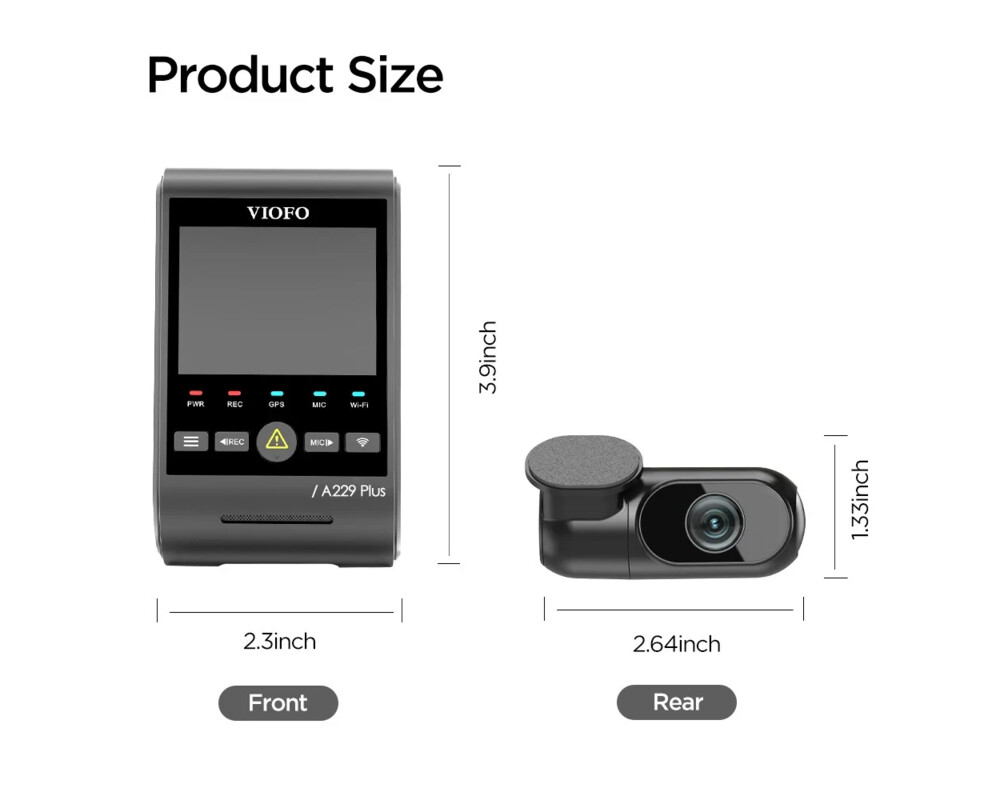 Видеорегистратор VIOFO Dash Cam A229 Plus 2 Channel - 2K 3