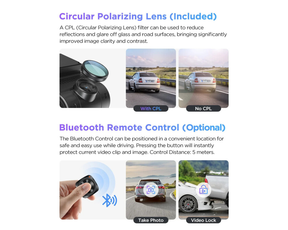 Видеорегистратор VIOFO Dash Cam A229 Pro 3 Channel - 4K 9