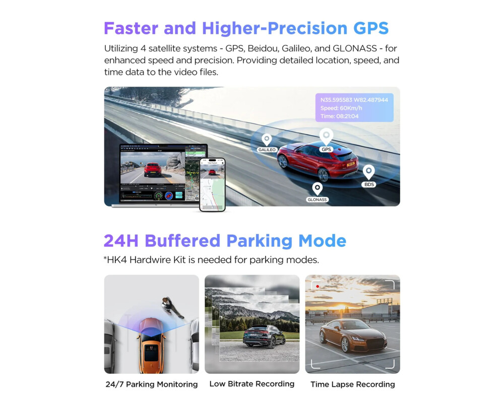 Видеорегистратор VIOFO Dash Cam A229 Pro 3 Channel - 4K 8