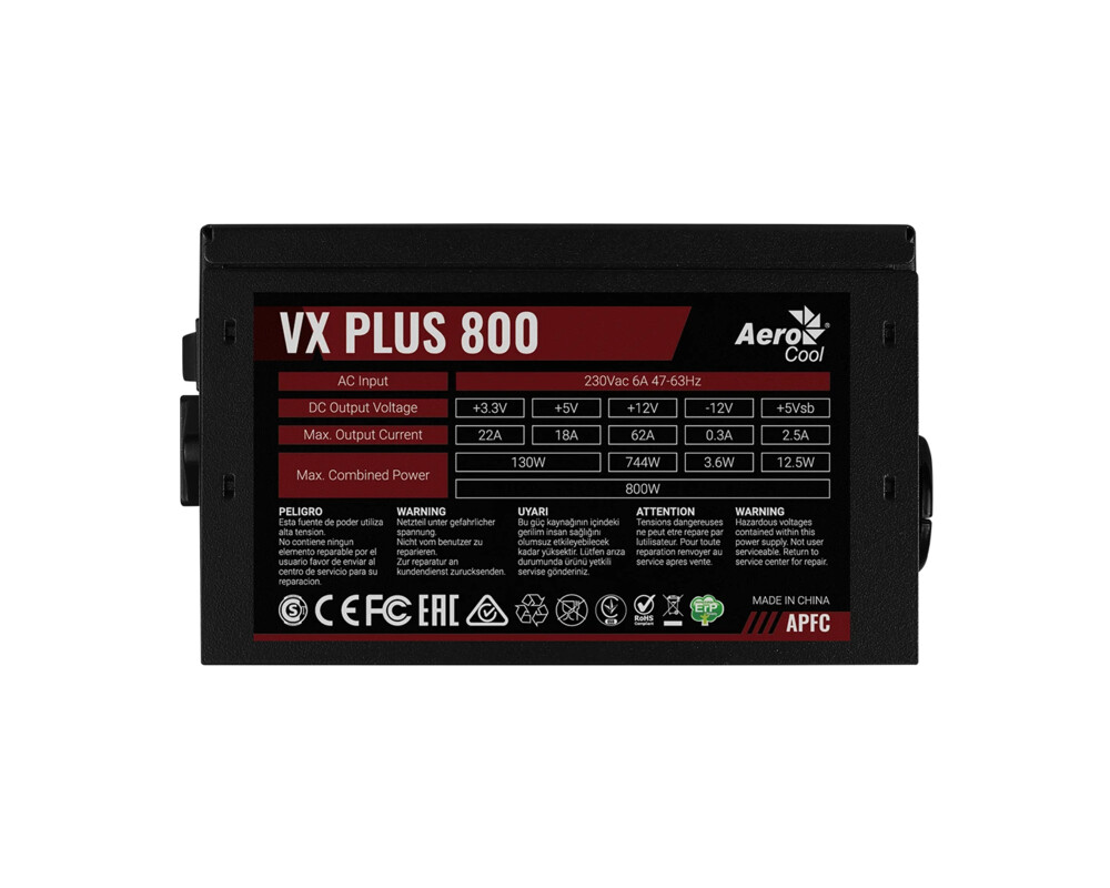 Захранване AeroCool VX PLUS STEALTH 800W A-PFC - AC... 6
