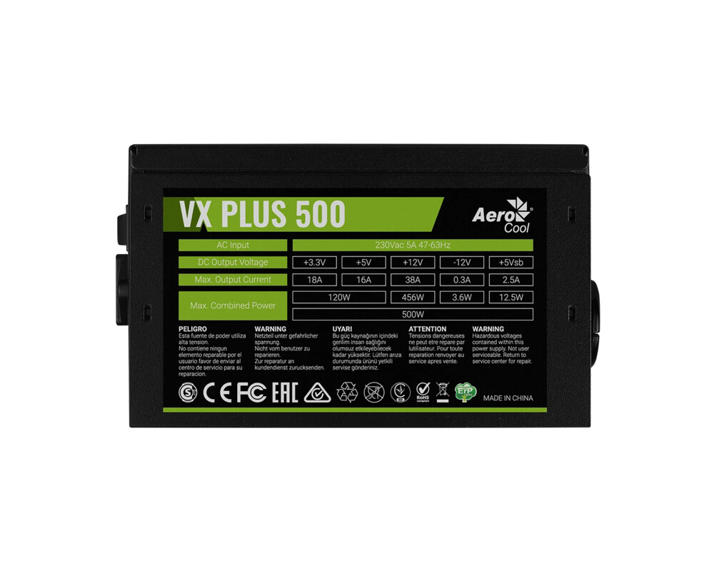 Захранване AeroCool VX PLUS STEALTH 500W - ACPN-VS5... 6